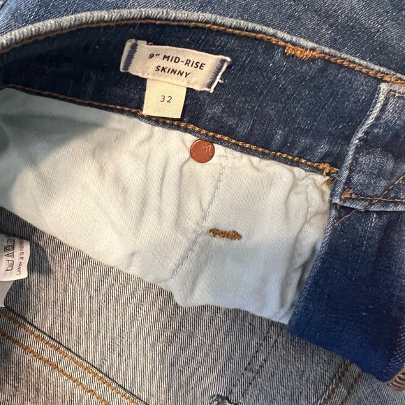 Madewell 9” Mid-Rise Skinny Jeans - Magic Pockets, Size 32, NWT - Picture 5 of 6